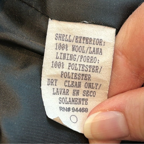 Donnybrook 100% Wool Grey Long Overcoat Double Breasted Sz 16 Pockets Classic - Picture 6 of 6